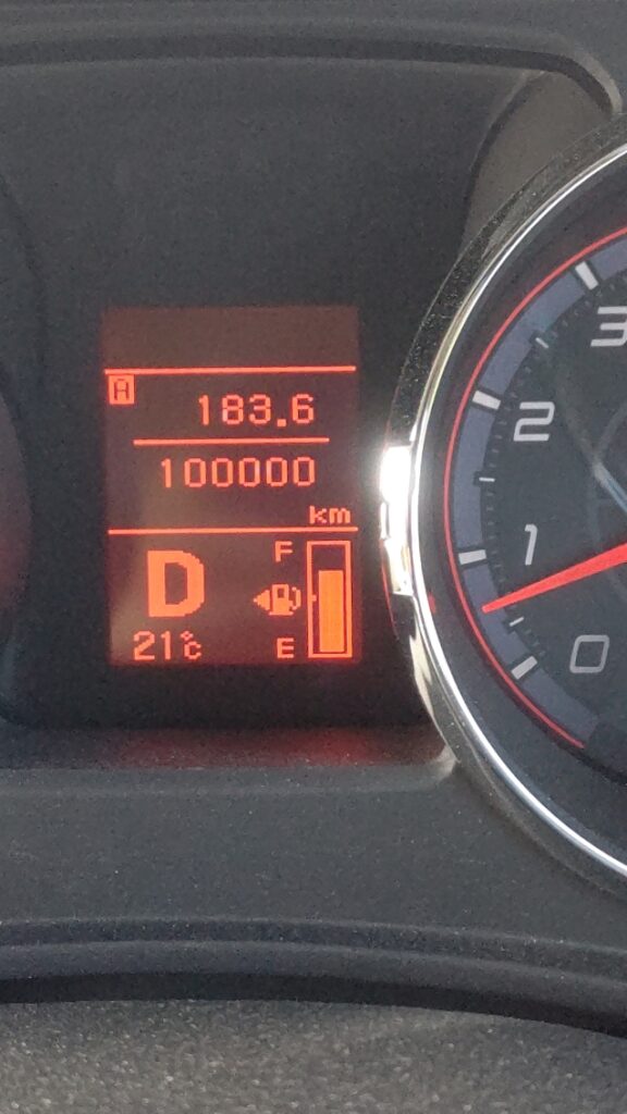 愛車が10万km達成